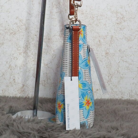 DDooney & Bourke Plumeria Zip Crossbody (Blue/White) - Picture 4 of 6